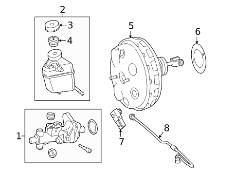 Master Cylinder - Components On Dash Panel for 2019 Mercedes-Benz SLC 43 AMG® #0