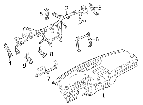 Instrument Panel for 2017 Volkswagen Touareg #0