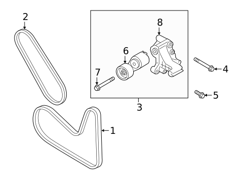 Belts & Pulleys for 2021 Genesis G70 #0