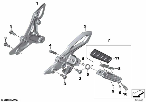 Footrests for 2024 BMW-Motorrad R 1250 RS #2