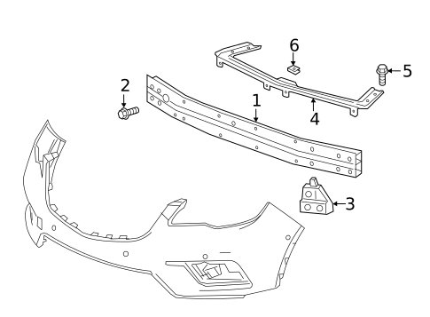 Bumper & Components - Front for 2017 Buick Envision #1