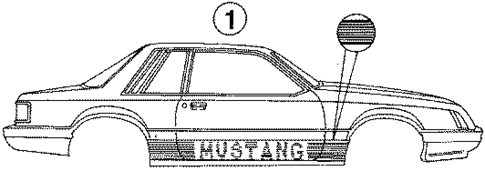 Stripe Tape for 1986 Ford Mustang #0