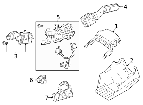 Shroud, Switches & Levers for 2025 Lexus NX250 #2