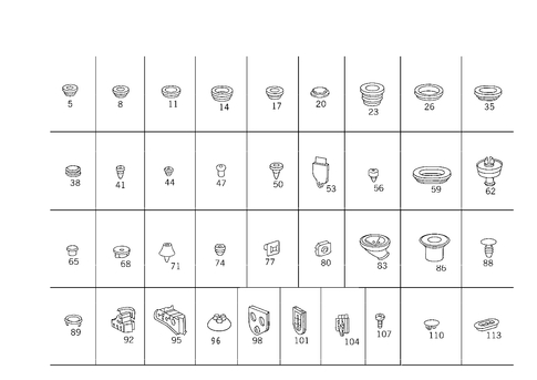 Expansion Plugs, Grommets, Plugs, and Sundries for 1985 Mercedes-Benz 300TD #0