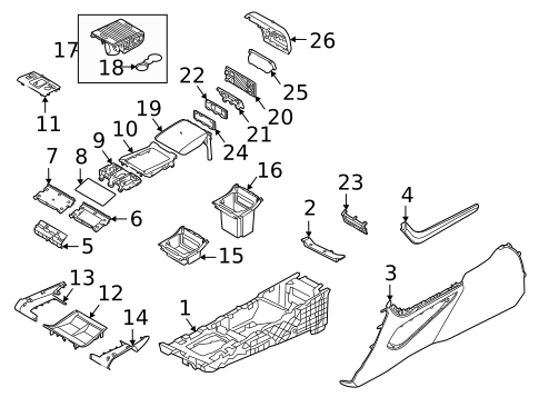 Console for 2023 Jaguar XF #1