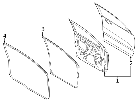 Door & Components for 2021 Ford Ranger #0