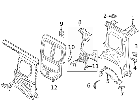 Inner Structure for 2021 Ford Transit Connect #0