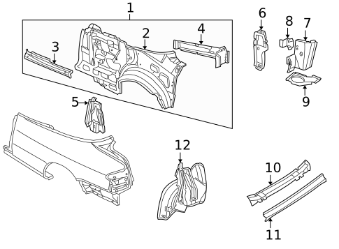 Inner Structure for 2001 Saab 9-3 #0