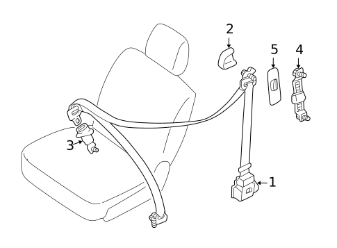 Rear Seat Belts for 2001 Mazda MPV #1