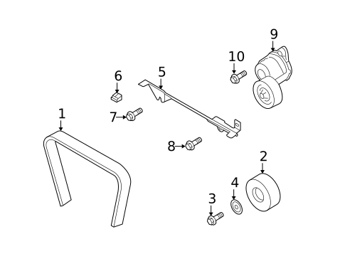 Belts & Pulleys for 2010 Subaru Outback #0