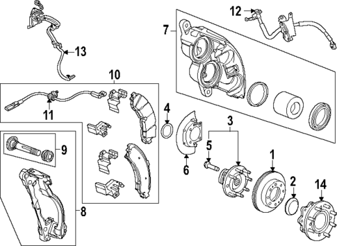 Front Brakes for 2021 Chevrolet Silverado 3500 HD #0