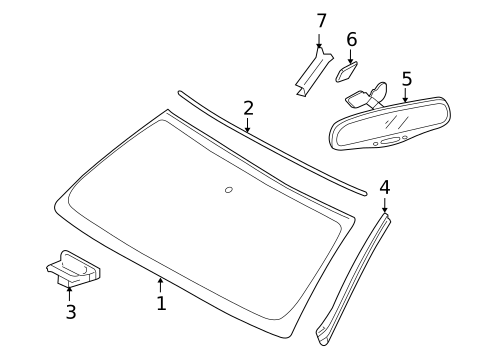 Glass - Windshield for 2007 Chevrolet Silverado 1500 Classic #1