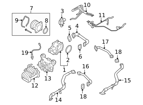 Emission Components for 2007 Volkswagen Touareg #1