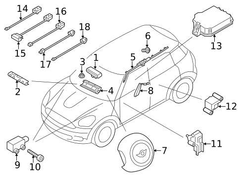 Air Bag Components for 2014 Mini Cooper Countryman #0