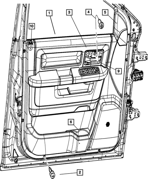 Door Trim Panels-Front and Rear for 2011 Ram 3500 #0