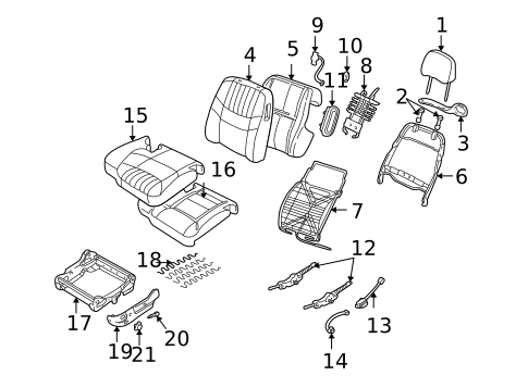 Front Seat Components for 2003 Chevrolet Monte Carlo #1
