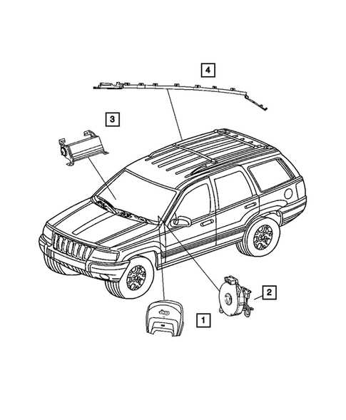 Air Bag Systems for 2004 Jeep Grand Cherokee #0