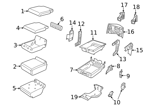 Front Seat Components for 2023 Ram 2500 #1