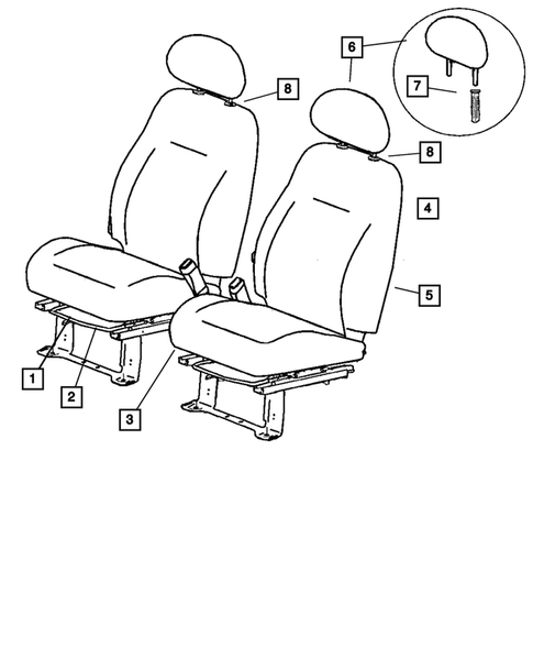 Front Seats and Attaching Parts for 2005 Chrysler PT Cruiser #5