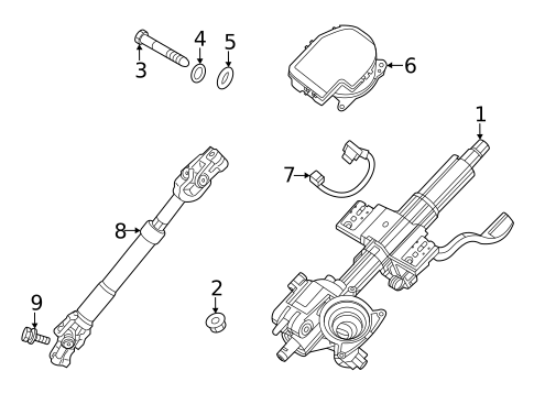 Steering Column Assembly for 2023 Hyundai Elantra #0