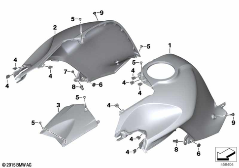 Motorcycle Trim Section, Windshield for 2008 BMW-Motorrad K 1200 R #5