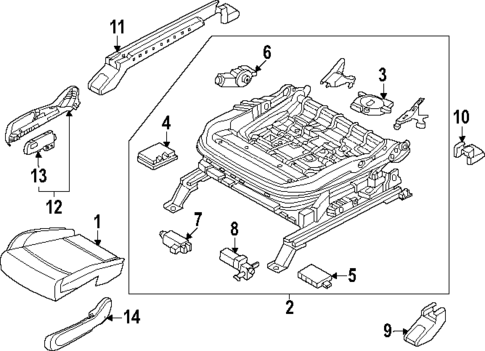 Passenger Seat Components for 2025 Kia EV9 #1