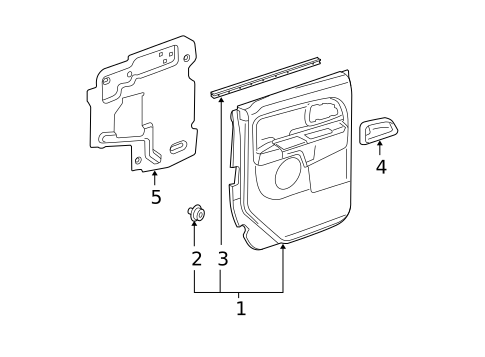 Interior Trim - Rear Door for 2005 Chevrolet Colorado #1