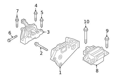 Engine & Trans Mounting for 2019 Volkswagen Atlas #0
