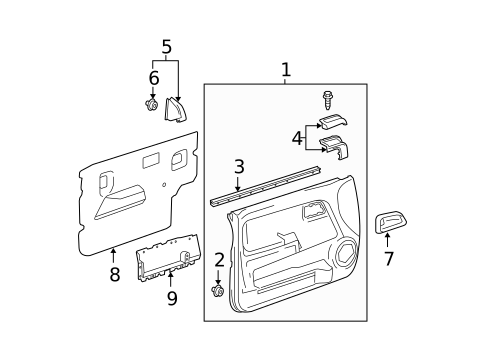 Interior Trim - Front Door for 2011 GMC Canyon #1