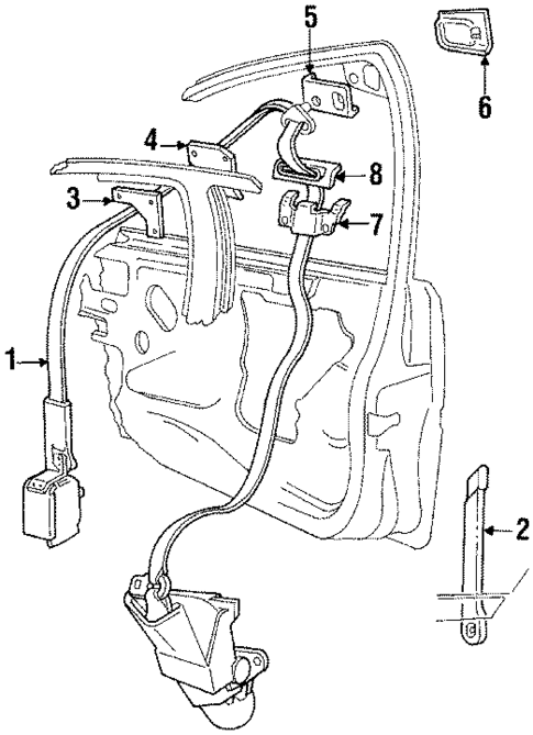 Front Seat Belts for 1987 Pontiac Bonneville #0