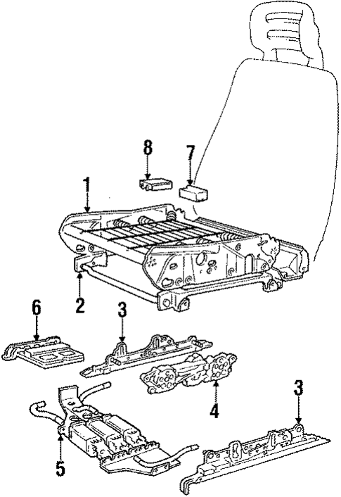 Seat Components for 1988 Volvo 780 #0