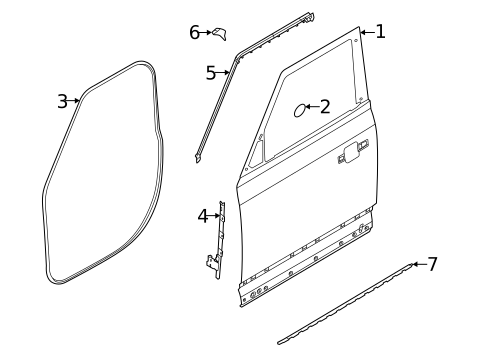 Door & Components for 2021 Land Rover Defender 90 #0