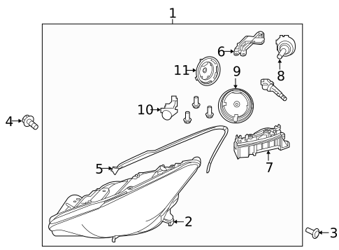 Headlamp Components for 2019 INFINITI QX30 #0
