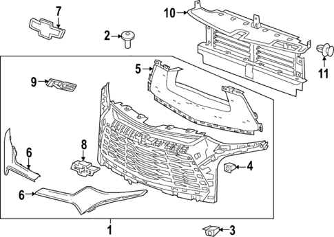 Grille & Components for 2023 Chevrolet Blazer #0