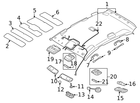 Interior Trim - Roof for 2012 Hyundai Tucson #0