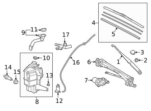 Wiper & Washer Components for 2020 Lexus ES300h #0