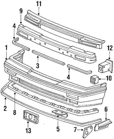 Bumper & Components - Front for 1988 Acura Legend #0