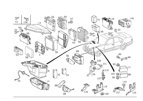 Apparatus Case and Control Units for 1999 Mercedes-Benz E430 #0