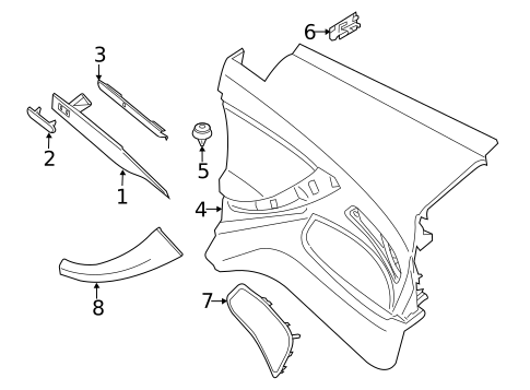 Interior Trim - Quarter Panels for 2014 BMW M6 #0