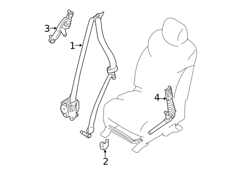 Front Seat Belts for 2020 INFINITI QX80 #0