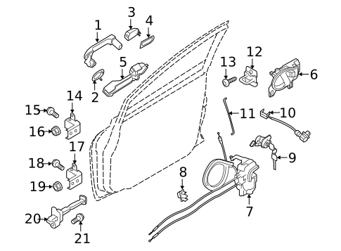 Lock & Hardware for 2016 Nissan Versa #0