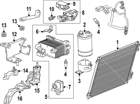 Condenser, Compressor & Lines for 2024 Chevrolet Blazer EV #18