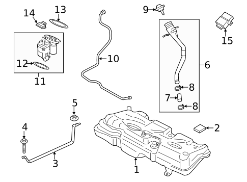 Fuel System Components for 2024 Mini Cooper Countryman #1