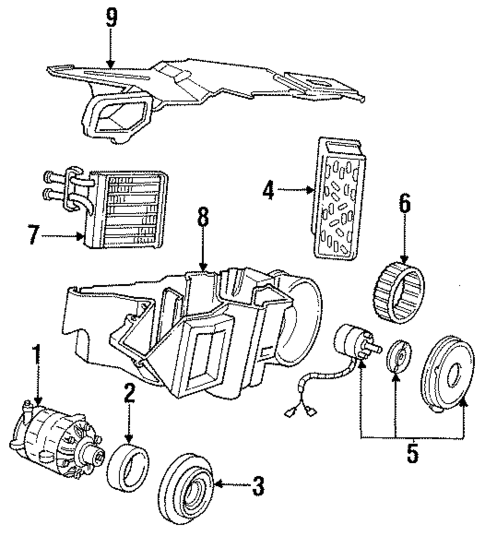 Blower Motor & Fan for 1986 Dodge Charger #1