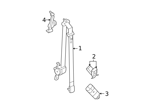 Seat Belt for 2009 Dodge Grand Caravan #2