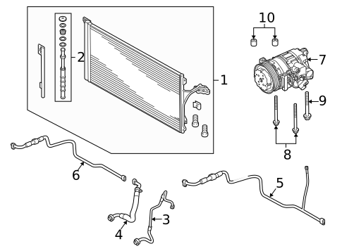 Condenser, Compressor & Lines for 2016 Porsche Panamera #0