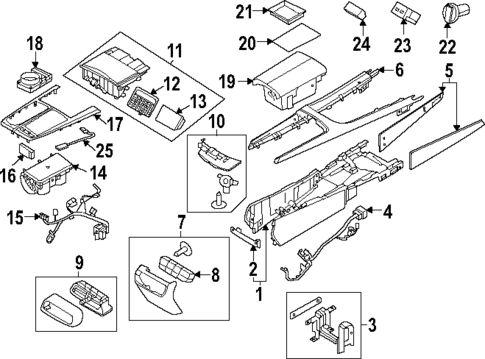 Center Console for 2024 Genesis Electrified G80 #0