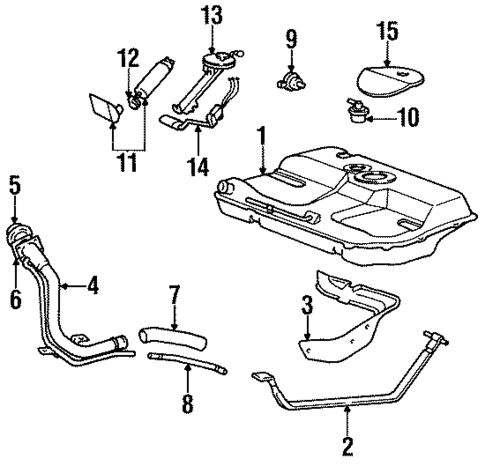 Fuel System Components for 1998 Hyundai Accent #0