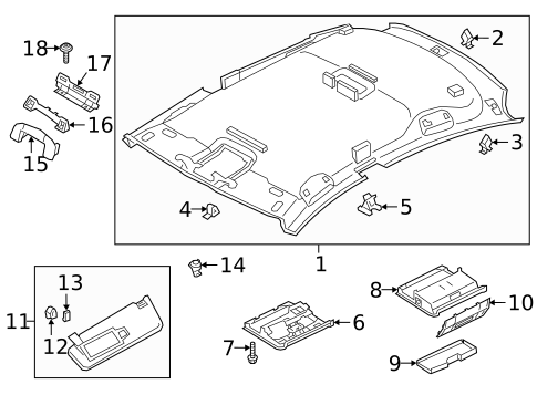 Interior Trim - Roof for 2020 Volkswagen Arteon #1