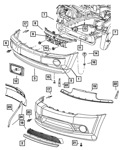 Front Bumper and Fascia for 2007 Jeep Grand Cherokee #0